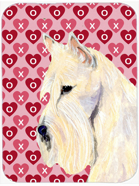 Planche à découper en forme de caroline et de saint-valentin écossais terrier Valentine Hearts