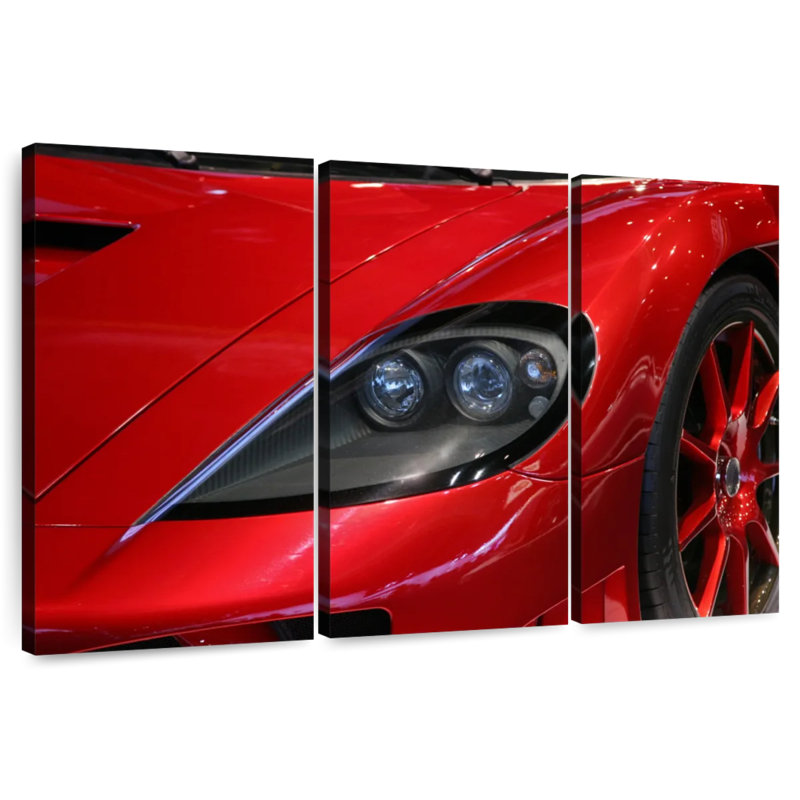 Mehar Close Up Red Sports Car, 48" H x 74" W