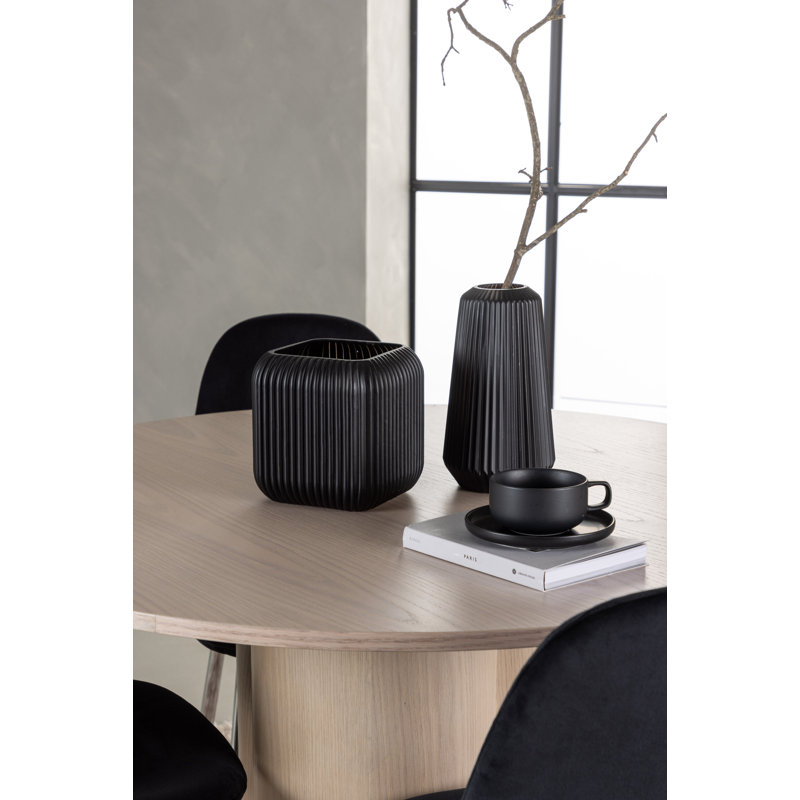 Okeefe 4 - Person Dining Set, White, Black, Black