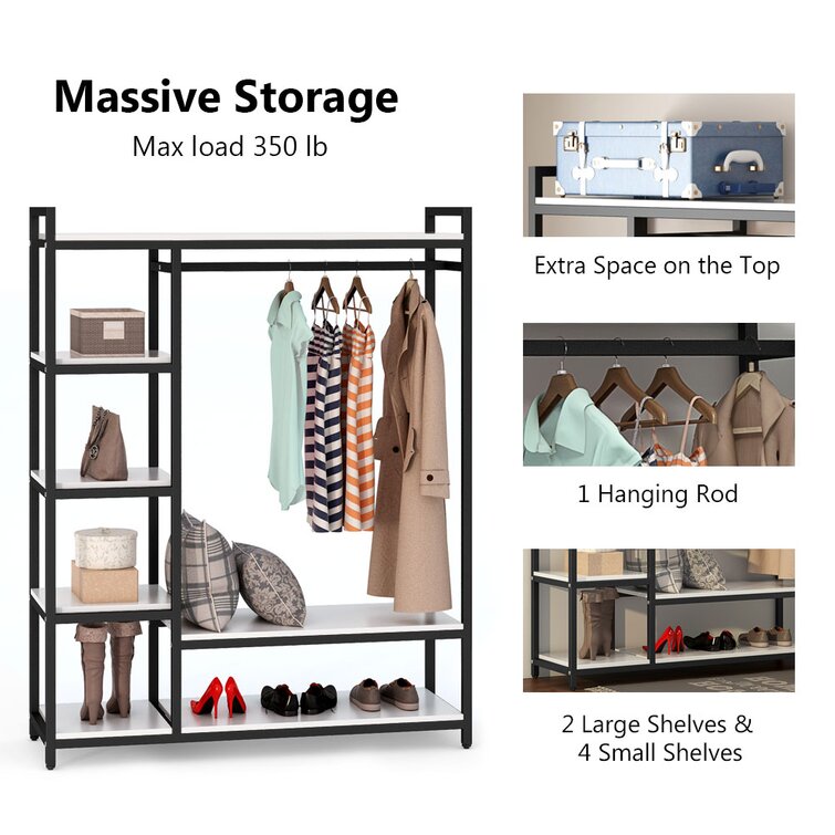 Aubree 47 W Closet System Dotted Line Finish: Walnut