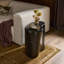 Dulcie End Table-Glossy Black Cast Aluminum