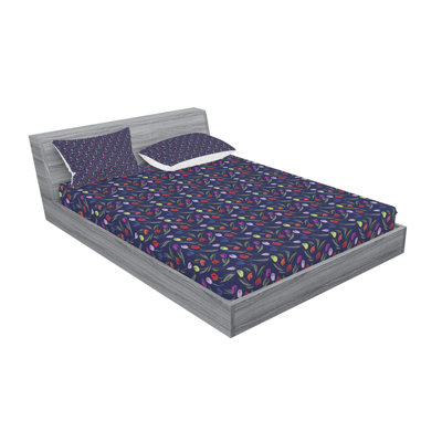 Microfiber Floral Fitted Sheet