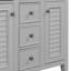 【Évier non inclus, meuble-lavabo de base seulement】 Meuble-lavabo de 36 po sans lavabo, base d'armoire seulement, deux armoires et cinq tiroirs, structure en bois massif-105501216