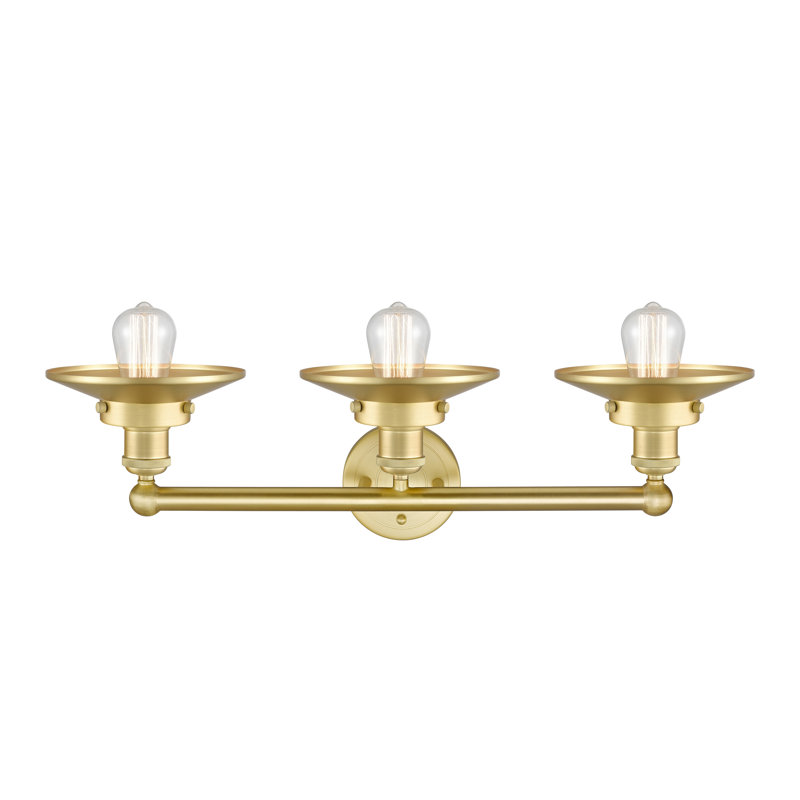 Éclairage pour meuble-lavabo à intensité variable 3 lumières Ceda, Or satiné