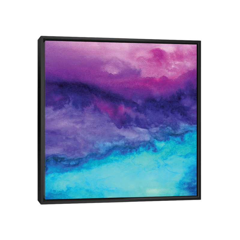 " The Sound " by Jacqueline Maldonado, 18" H x 18" W x 1.5" D, Black Floater Framed Canvas, No Mat