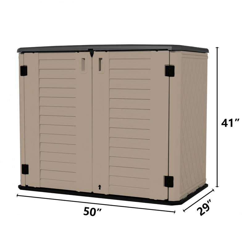 Armoire de rangement d'extérieur en résine Yardgrace, Brun