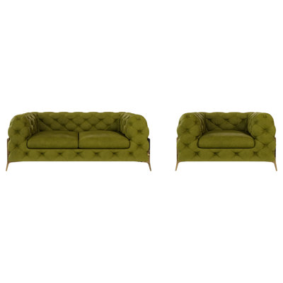 Atoka 2 - Piece Velvet Living Room Set