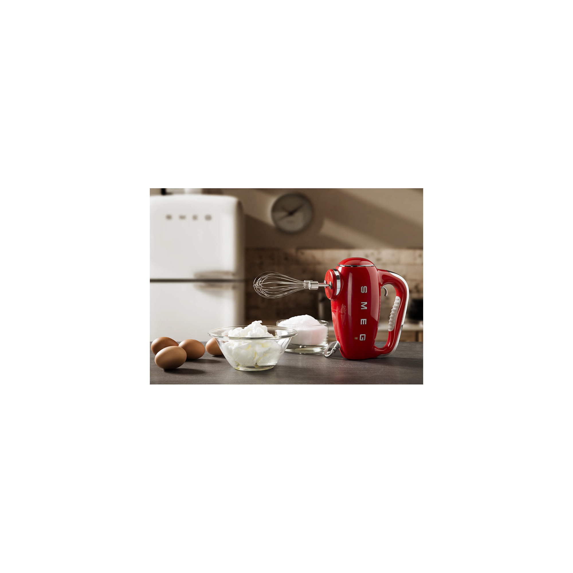 SMEG 50's Retro Style Electric Hand Mixer, Red