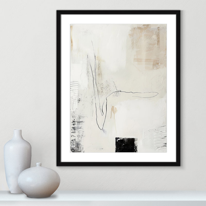 «Neutral Balance III» par Lazar Studio, L 23,5 po x H 29,5 po, Imprimé mat, Noir satiné