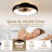 19'' Black Ceiling Fans With Dimmable Led Light, App & Remote Control, 3 Cct, Flush Mount For Bedroom