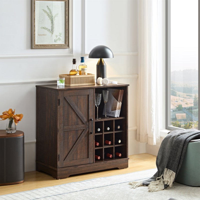 Armoire de bar Farmhouse Coffee Bar , Brun