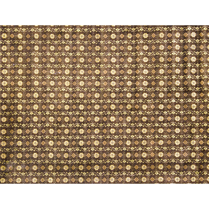 High-Quality Hand-Knotted Plum And Gold Area Rug