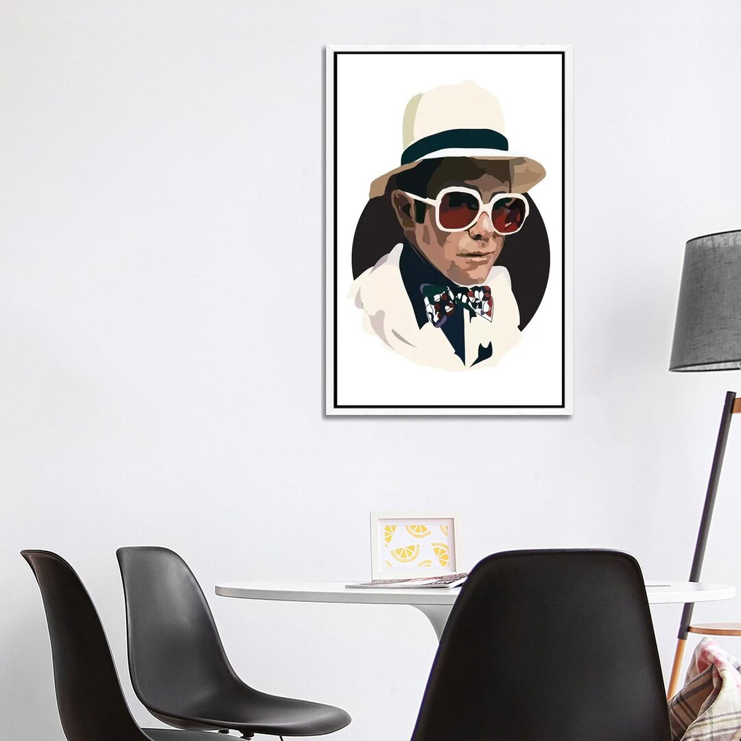 Leinwandbild - Grafikdruck „Elton John” von Anna Mckay