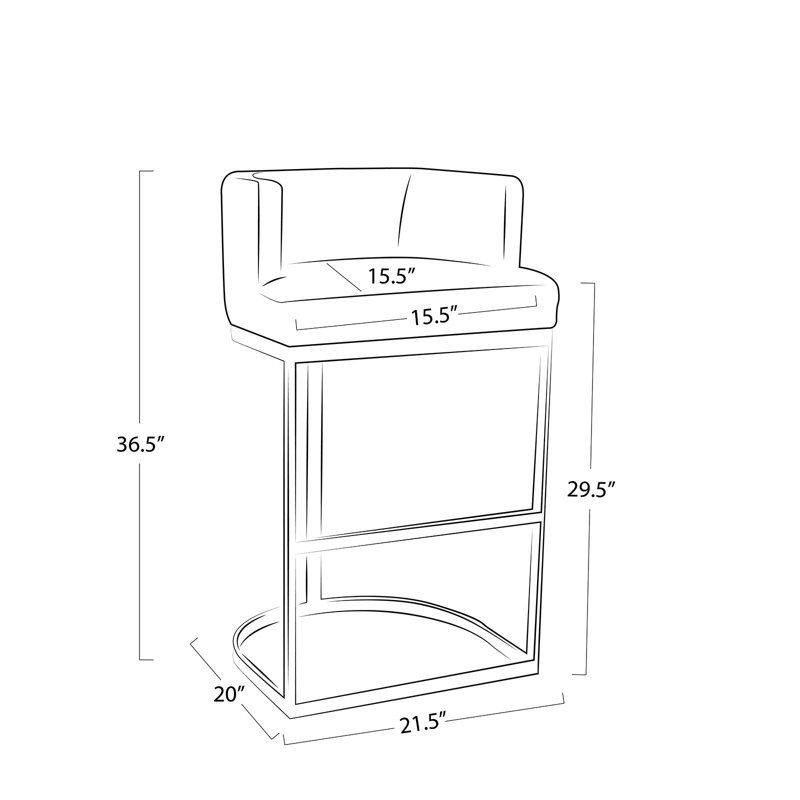 Owen Leather Stool, Ivory, 29.5"H x 15.5"W x 15.5"D