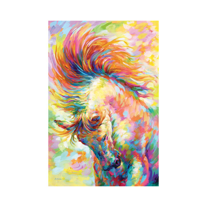 Brave Horse - Print on Canvas, Wrapped Canvas, 20.32 cm H x 30.48 cm W