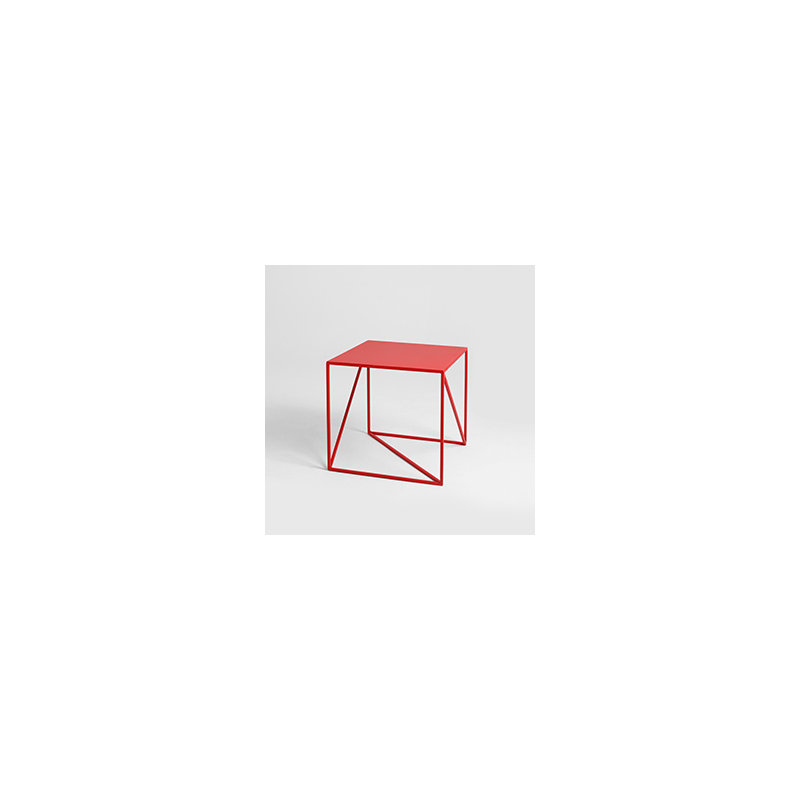 Quiana Frame Coffee Table, H45 x L50 x W50cm, Red