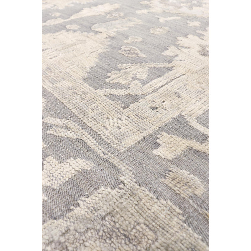Oushak Hand Knotted Wool Oriental Area Rug in Gray/Wheat, Rectangle 8' x 10'