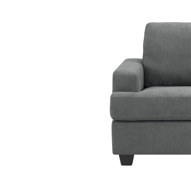 Fauteuil d'appoint moderne en tissu gris