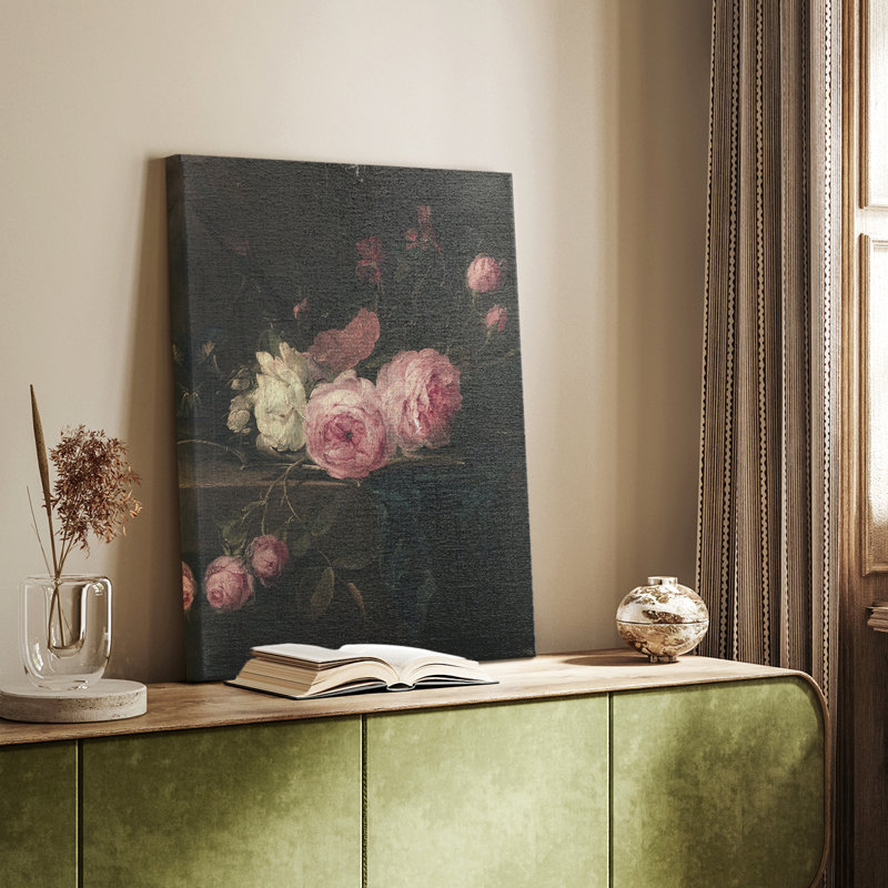 «Vintage Floral Print CCL XXXII», reproduction sur toile encadrée, H 49 po x l 33 po