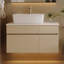 Petit meuble-lavabo flottant simple avec lavabo (robinet non inclus)