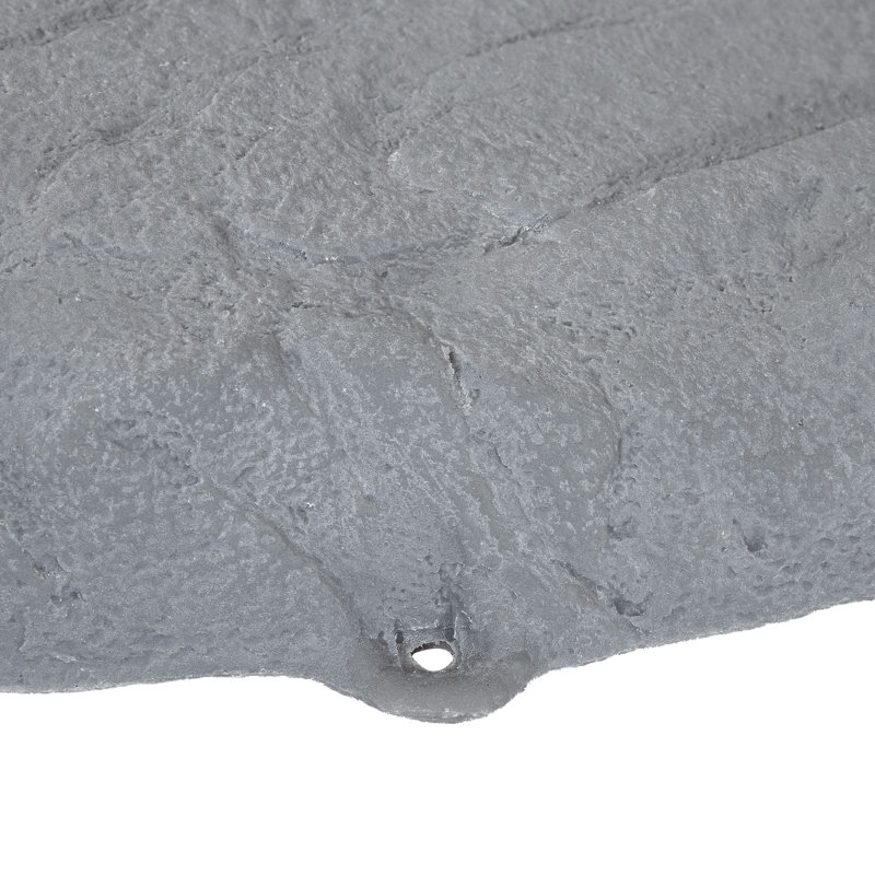 Rocher de jardin artificiel à profil plat avec piquets - gris, Gris
