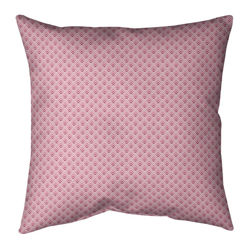 Katelyn Elizabeth Geometric Reversible Throw Pillow, 14" x 14", Pink, Polyester/Polyfill