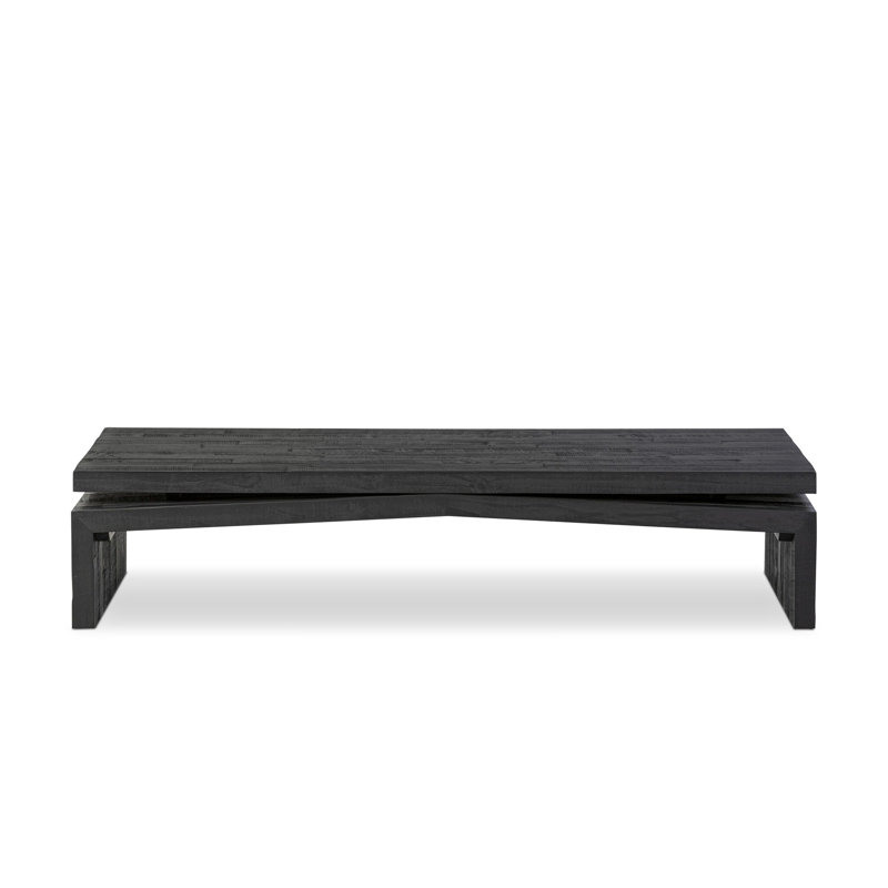 Table basse Henn, Placage gris rustique