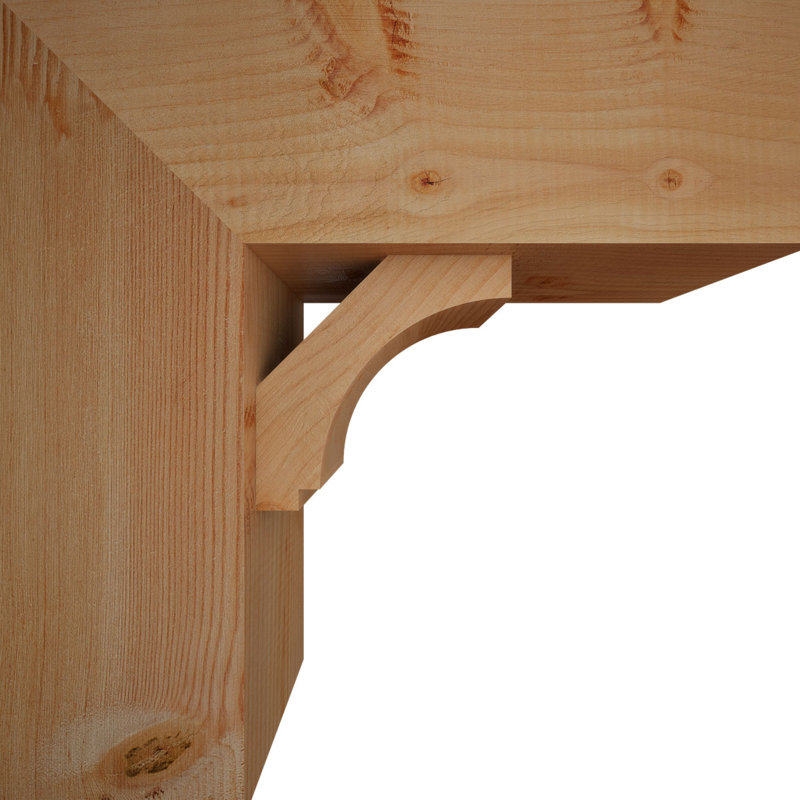 Imperial Block Bracket w/ Offset Brace, 18 x 18, 7 1/2"W Douglas Fir (Smooth)