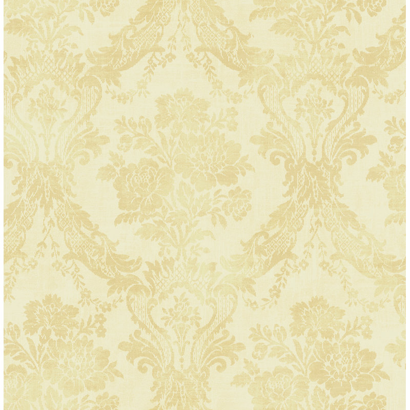 Papier peint Seabrook Designs Chateau, Crème au beurre métallique