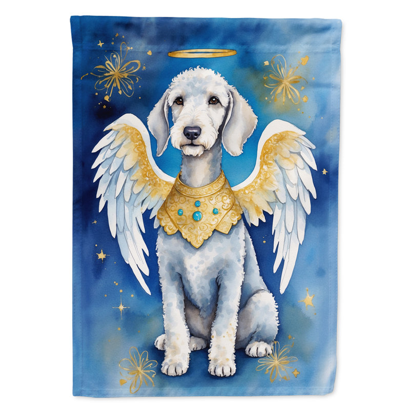 Bedlington Terrier mon ange drapeau de jardin