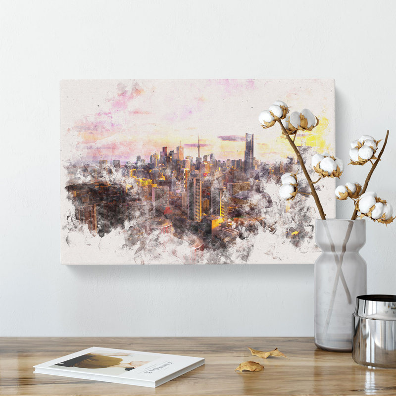 Toronto Canada Skyline - Wrapped Canvas, 40cm H x 60cm W x 4cm D
