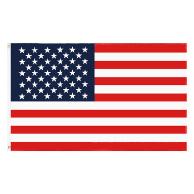 Ensemble de 2 drapeaux américains pour l'extérieur des États-Unis Drapeau des États-Unis pour l'extérieur, couleurs vives, double couture, drapeau des États-Unis avec œillets en laiton, 59 x 35 po