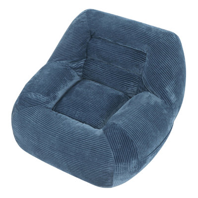 Corduroy Fabric Pink Beanbag Mini Couch - Fluffy Cloud-style Cozy Sofa For Living Room, Bedroom And Dorm