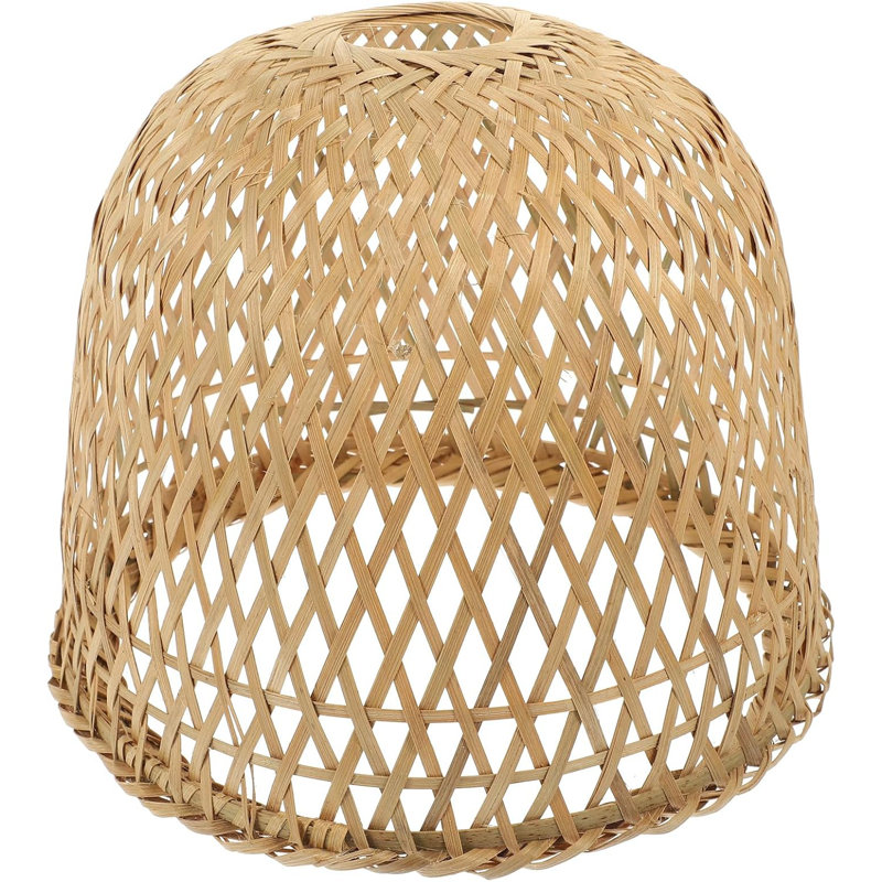 Abat-jour en rotin tissé à la main en rotin, abat-jour suspendu en osier naturel 21 cm pour décor bohème