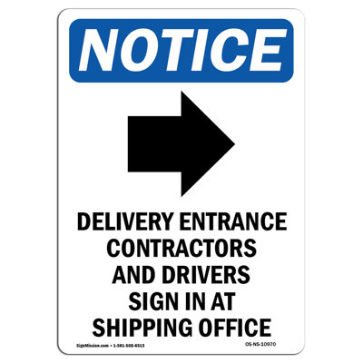 Delivery Entrance Sign