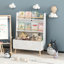 Organisateur de rangement pour livres et jouets pour enfants, conception multi-niveaux pour livres et jouets, sécuritaire et robuste avec fixation murale
