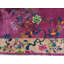 Tapis antique antique de couleur mauve à motif floral chinois