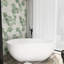Baignoire de trempage autoportante avec drain central 59 po x 29 po en blanc mat