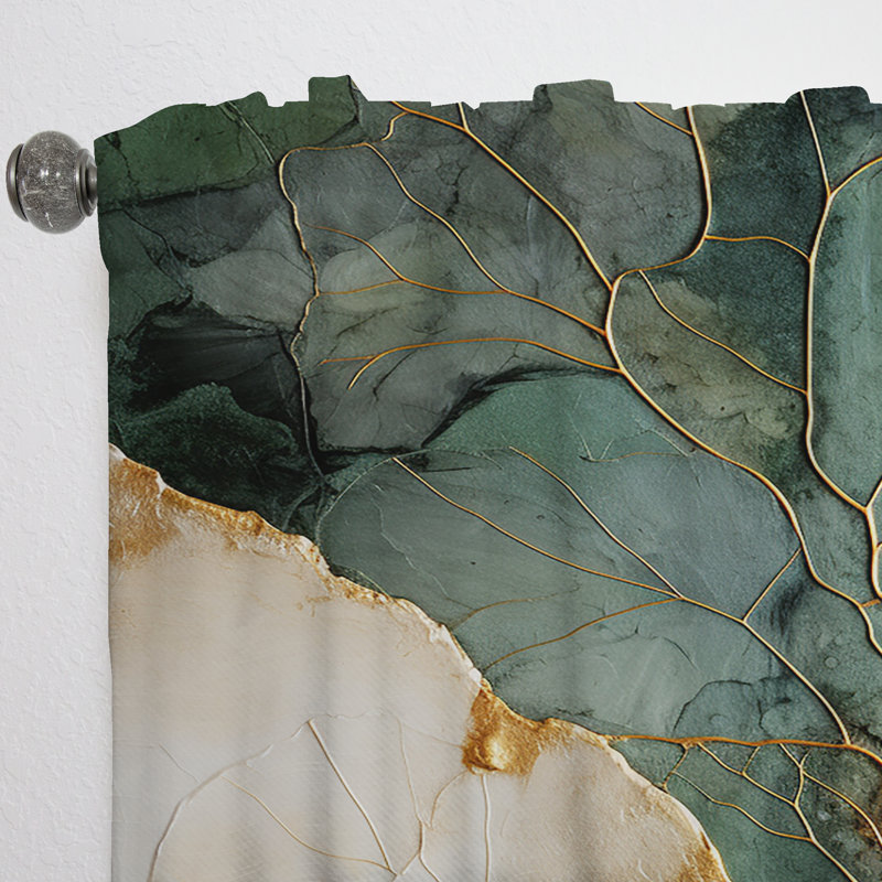 «Green», or et minimalisme, poteries I - rideau moderne - velours obscurcissant - 1 panneau, L 52 po x L 90 po