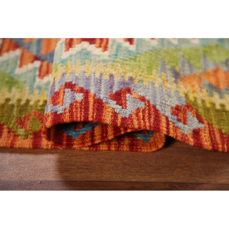 Reversible Wool Kilim Oriental Accent Rug 3x4