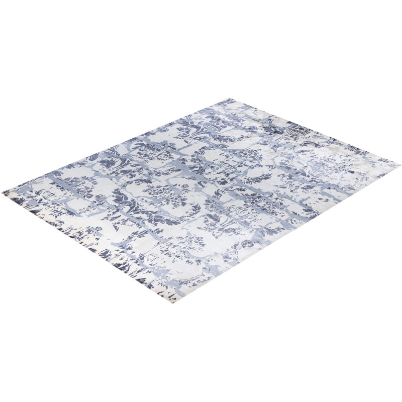 Overdyed One-of-a-Kind Rectangle 9'2" x 12'2" Hand Knotted Area Rug