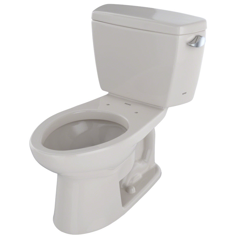 Toilette allongée deux pièces 1,6 GPF avec levier de droite TOTO® Drake®, beige Sedona, Beige Sedona, À droite