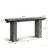 63-Inch Industrial Farmhouse Console Table with Dual-Tier Storage and Inverted Triangle Design for Entryway or Behind Sofa Use.