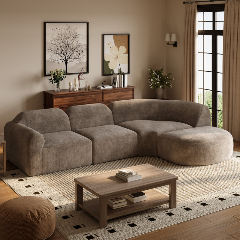 Canapé modulaire Boneless Nexo, Marron foncé