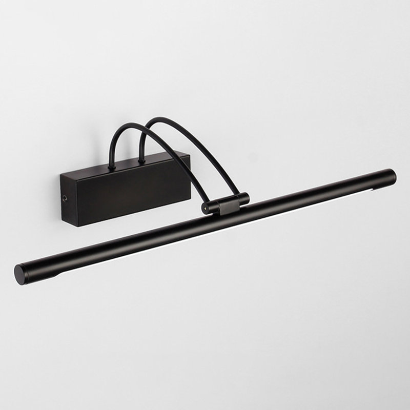 Simple Modern Led Picture Wall Light In Matte Black, Black