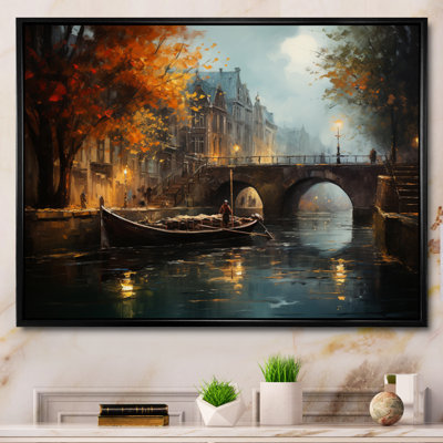 Beige canal atmosphère - imprimé