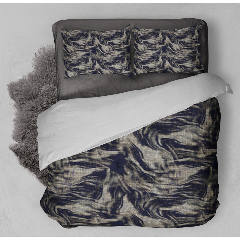 Polyester Twill Abstract Duvet Cover, Twin Duvet Cover + 1 Standard Pillowcase