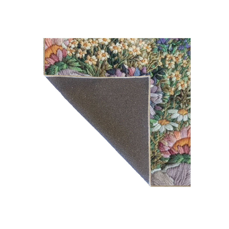 Tapis tissé à motif floral moderne, Sous-tapis rectangulaire 3 pi 11 po x 5 pi 11 po i