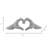 Millsap Ceramic Hand Heart Sculpture -859410193