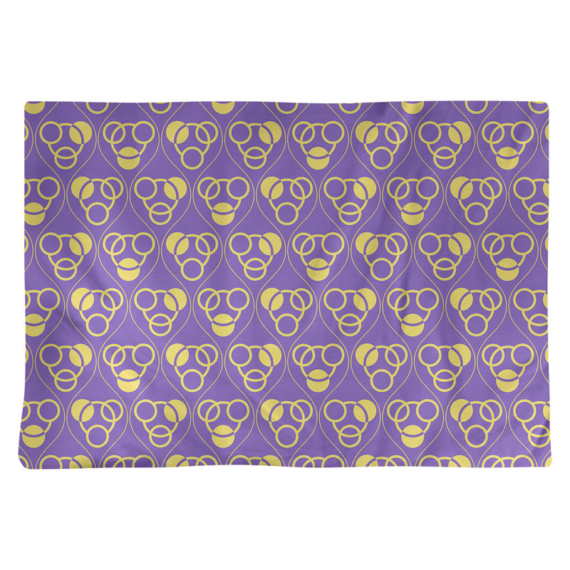 Napperon en coton 18 "Classic, Mauve/jaune, polyester